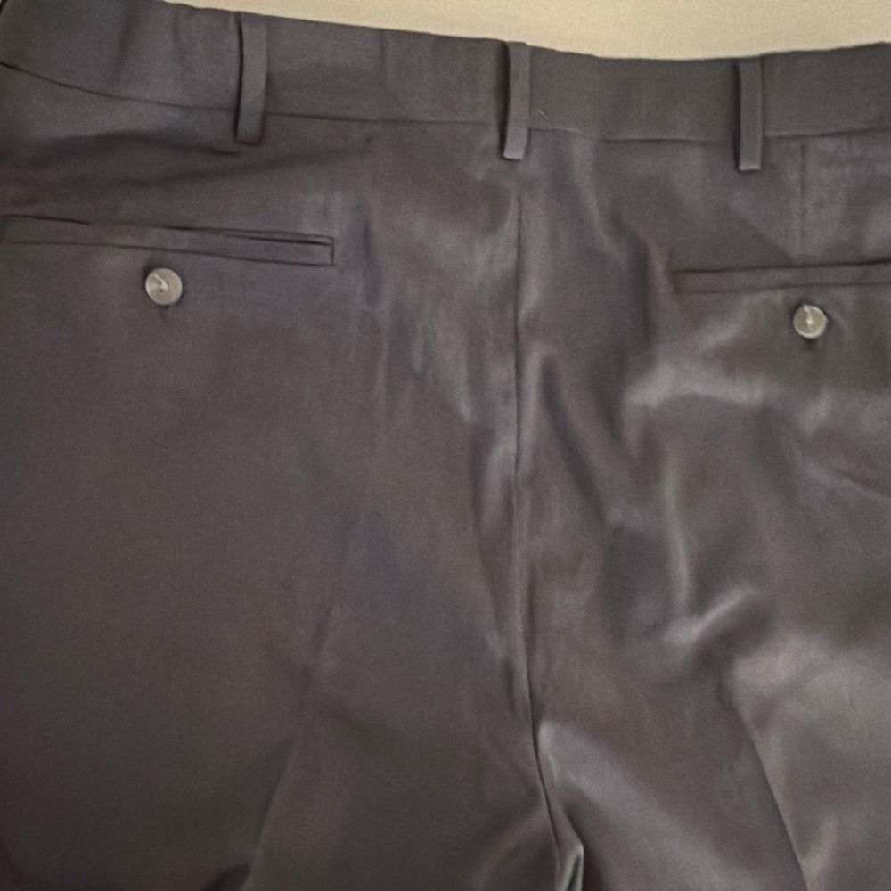 Savane Select Edition Men's 38x32 Dress Pants Gray Pleated Front Rayon Blend - Picture 7 of 9